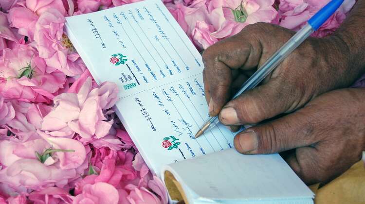 receipt about a rose delivery.