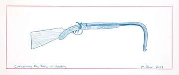 Buntstift auf Papier von Mark Dion: Concerning the Topic of Hunting, 2014