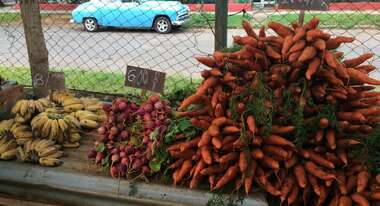 Ein Obst- und Gemüsestand