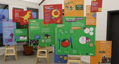 Klima-Wanderausstellung "Jeder Bissen zählt"