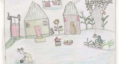 Zeichnung Von einem besseren Leben in der Landwirtschaft, Sambia.