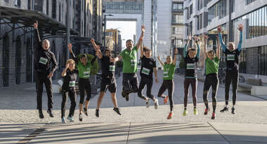 Die prominenten Botschafter des #ZeroHungerRuns im Mai, Bonn 2022.