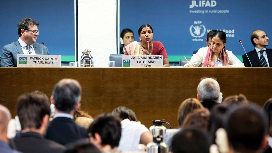 Zala Shardaben Fathesinh at the Opening Ceremony of the 45th Session of the Committee on World Food Security 