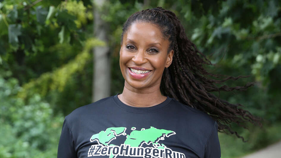 Liz Baffoe nimmt am ZeroHungerRun teil.