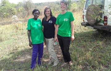 Ein Bild aus ruhigeren Zeiten: Lena Voigt (Mitte) mit Kolleginnen.