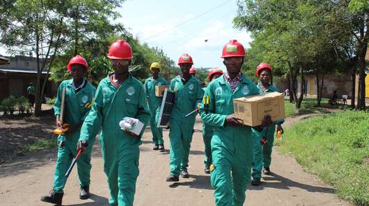 Studenten der Green Colleges in Uganda, 2020