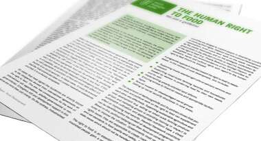 Title page of the position paper on rural development – human right to food