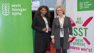 2015-Prominente-Liz-Baffoe-Baerbel-Dieckmann-David-Klammer.JPG Woche der Welthungerhilfe 2015, ANUGA