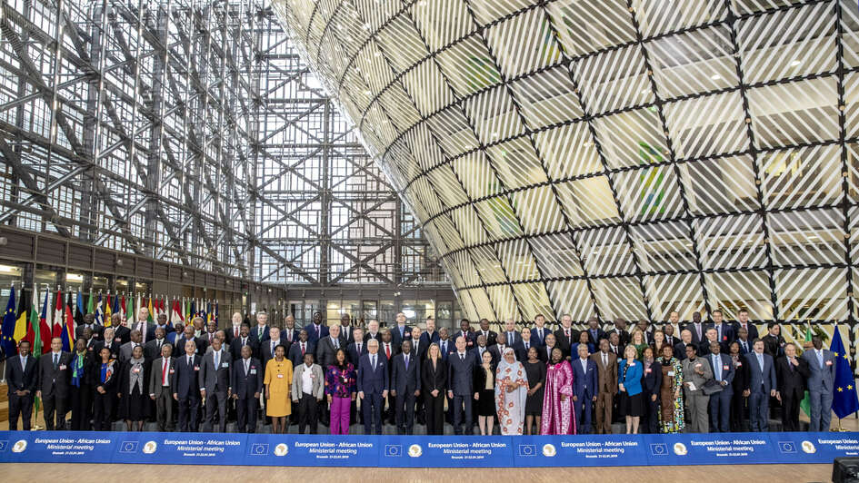 Gruppenfoto EU AU Ministerkonferenz, 2019.