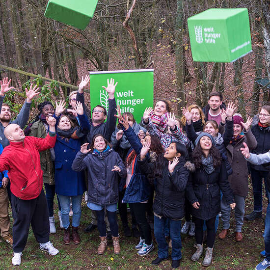 Eine Unterstützergruppe der Welthungerhilfe.