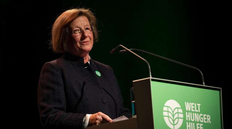 Marlehn Thieme, Präsidentin der Deutschen Welthungerhilfe am Podium