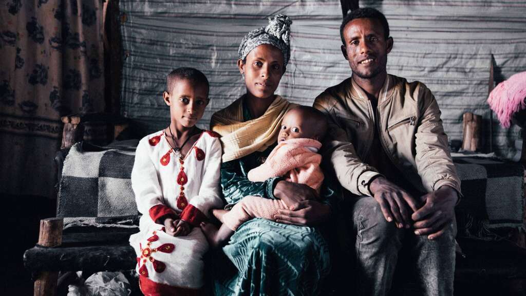 Die junge Familie aus Äthiopien hat jetzt ein regelmäßiges Einkommen und kann sich nun auch gesund und ausgewogen ernähren.