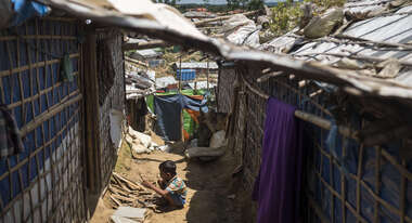 Ein Junge im Camp Hakimpara in Bangladesch im August 2018.