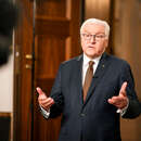 Bundespräsident Frank-Walter Steinmeier während der Fernsehansprache zur Eröffnung der Woche der Welthungerhilfe.