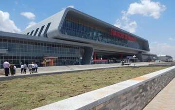 Großer Bahnhof in Nairobi, Kenia. 