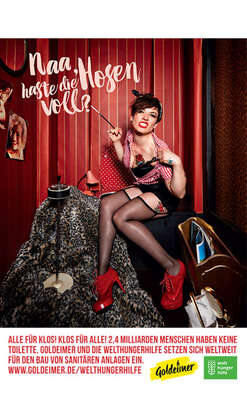 2017 Goldeimer Poster Hosen voll, Welthungerhilfe Goldeimer Poster, Hosen voll, Welthungerhilfe