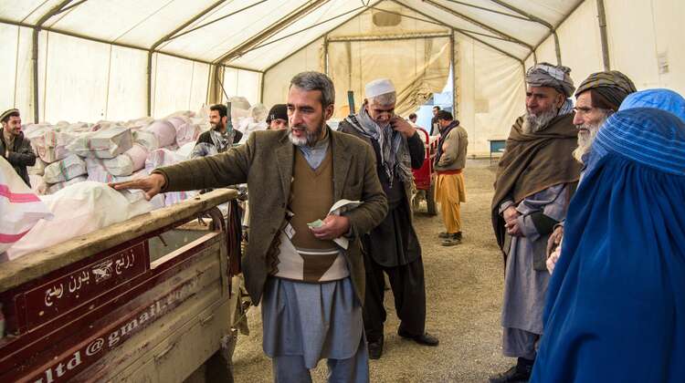 Afghanistan Winterhilfe Flüchtlinge in einem Flüchtlingscamp