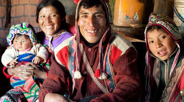 Eine peruanische Familie.