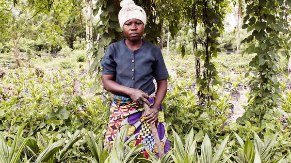 Eine Projektteilnehmerin in Nord-Kivu, Demokratische Republik Kongo