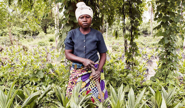 Eine Projektteilnehmerin in Nord-Kivu, Demokratische Republik Kongo