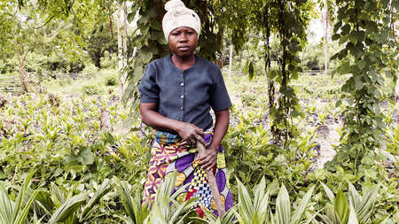 Eine Projektteilnehmerin in Nord-Kivu, Demokratische Republik Kongo