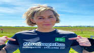 Ein Bild von Gesine Cukrowski im ZeroHungerRun-Shirt.