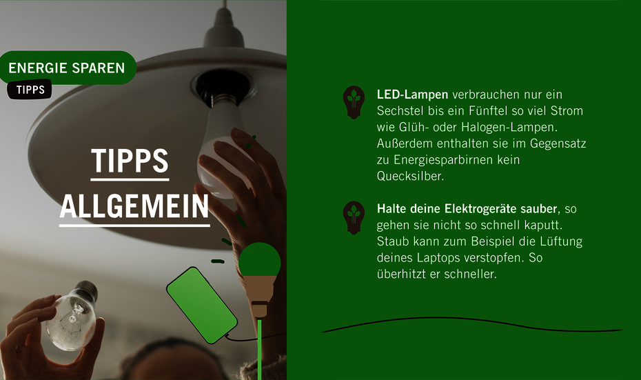 Energie-Spartipps: Mit diesen Tipps können Sie Strom sparen