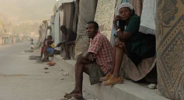 Flüchtling in einem Camp