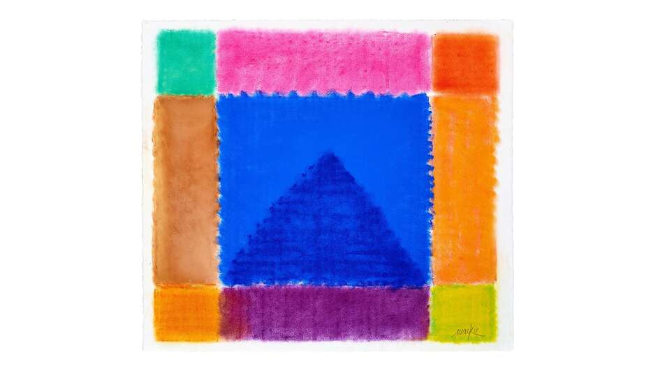 Pastellkreide auf Bütten von Heinz Mack: Ohne Titel, 2018 © Heinz Mack / ARTGATE 