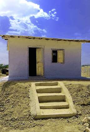 Ein hochwasserfestes Haus in Pakistan