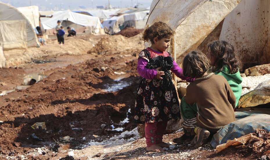Kinder in einem Flüchtlingscamp in Syrien.
