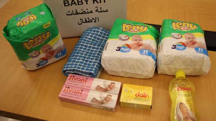 Für Babys gibt es extra Windeln, Seife und Shampoo Windeln, Seife und Shampoo