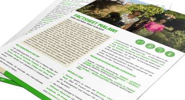 Vorschaubild des Factsheets zur Arbeit der Welthungerhilfe in Malawi.