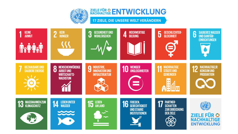 Grafik: Auflistung der Sustainable Development Goals