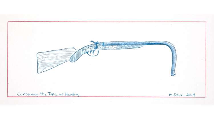 Buntstift auf Papier von Mark Dion: Concerning the Topic of Hunting, 2014