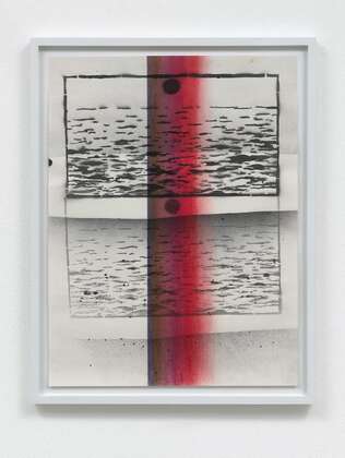 Pastell, Sprühfarbe auf Papier von Nick Mauss: Ohne Titel, 2008