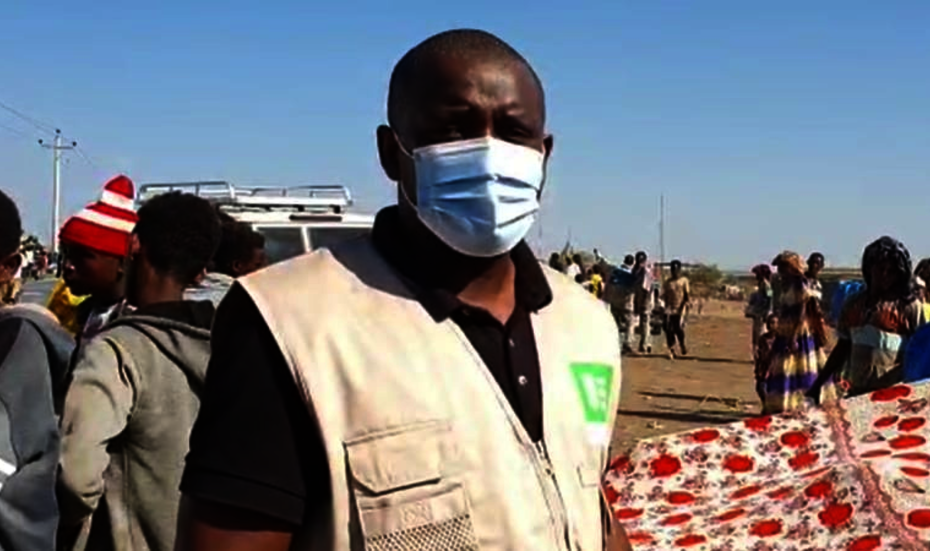 Welthungerhilfe Koordinator Shadrack Mutiso im Flüchtlingscamp, Sudan.