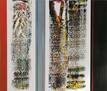 Gemälde: Öl auf Leinwand von Stephan Kaluza: Transit (102), 2018