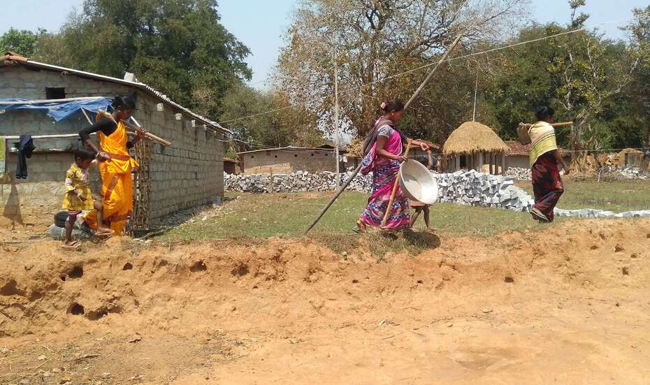 Frauen im ländlichen Indien bei der Feldarbeit