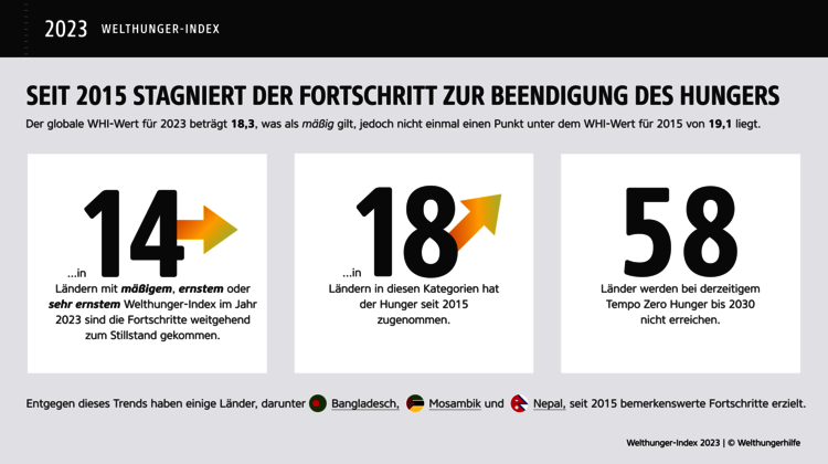 WHI 2023: Der Fortschritt bei der Bekämpfung des Hungers stagniert.