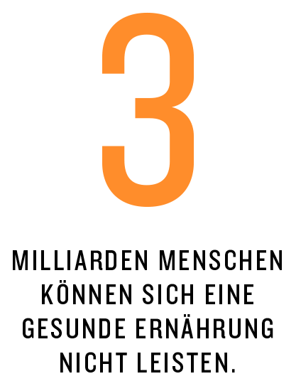 3 Milliarden Menschen können sich eine gesunde Ernährung nicht leisten